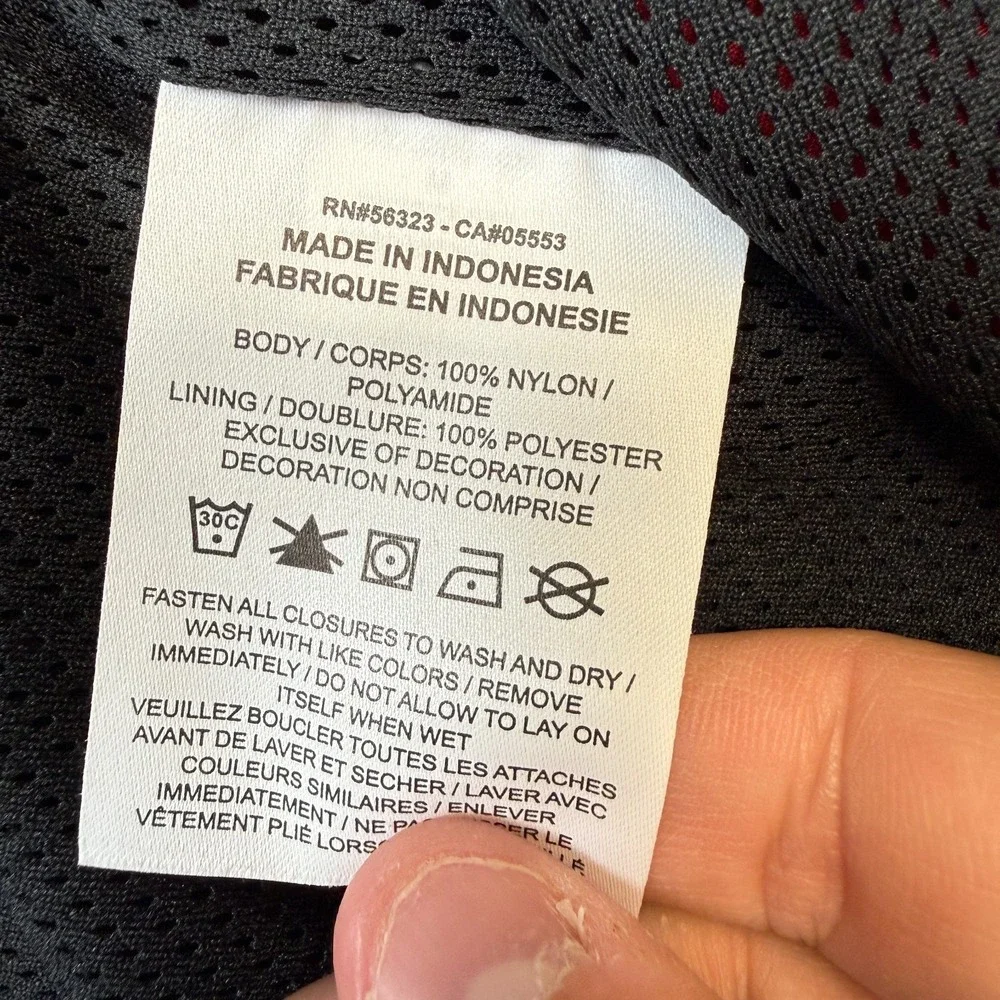 Jordan Sport Jam Warm Up Pants Mens Medium Black Red Windbreaker Mesh Jumpman